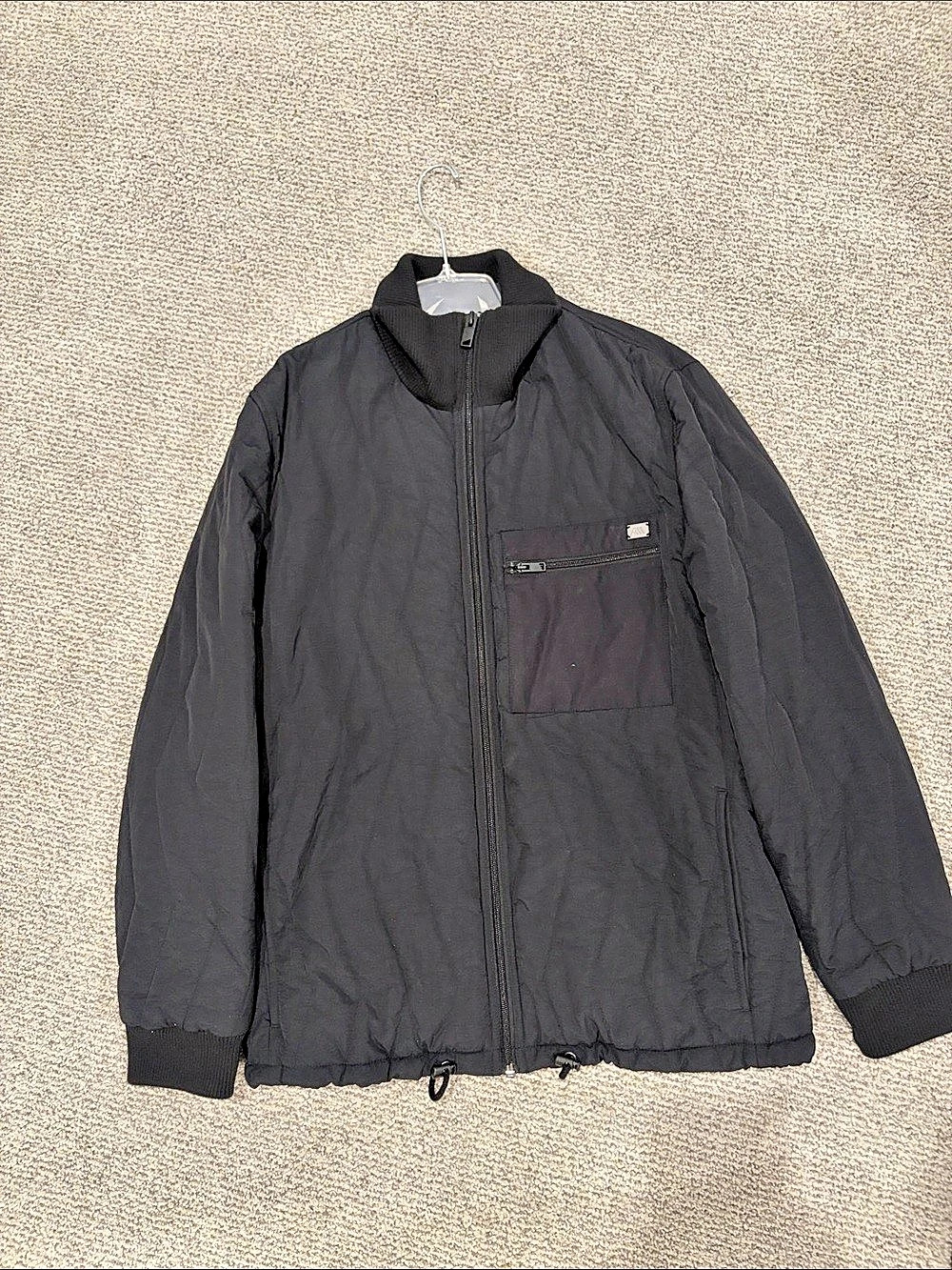 Men’s Andrew Marc  mid weight  jacket with knit collar and cuff